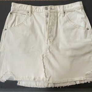 Free People White Mini Skirt